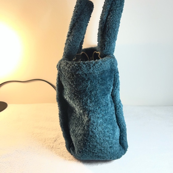 kate spade Dark Teal Faux Fur Tote - Picture 2 of 8